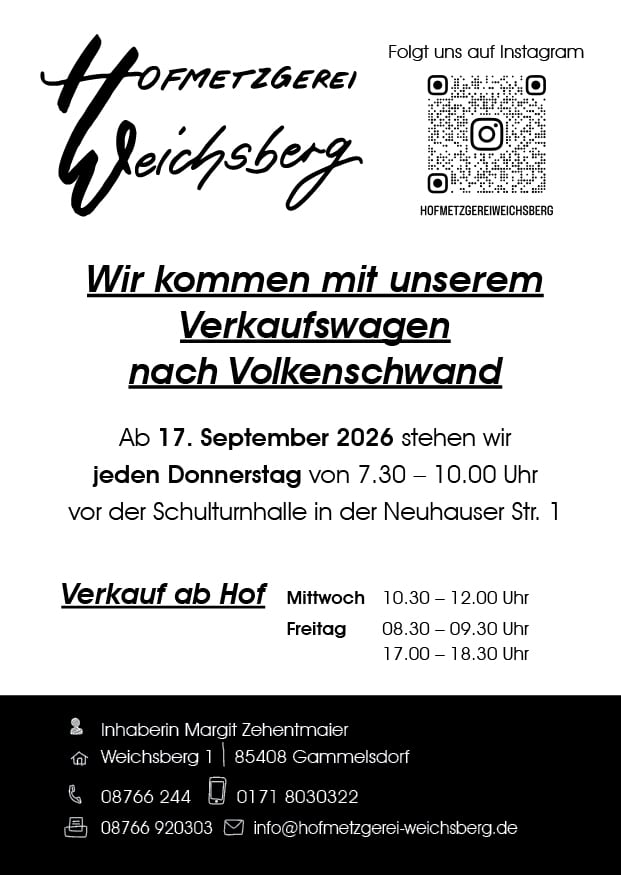 Verkaufswagen der Hofmetzgerei Weichsberg
